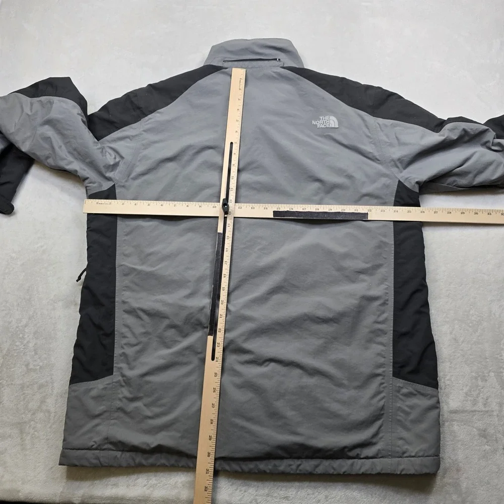 The North Face‎ HyVent Jacket Mens XL Gray Black Insulated Ski Snow Nylon